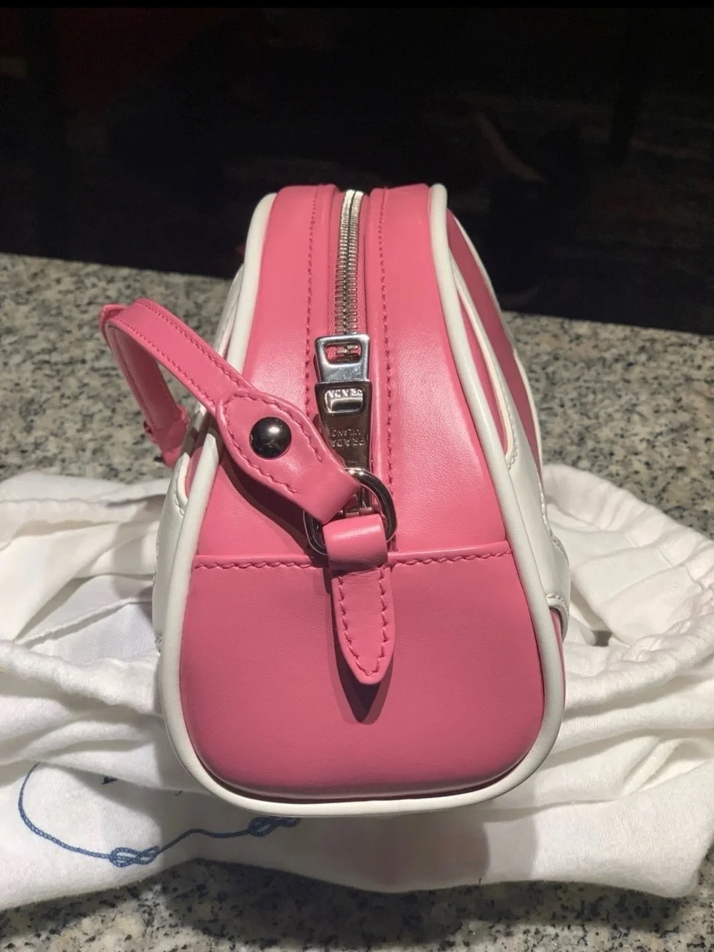 Calf skin Leather Prada Bowling cross body